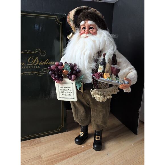 Vintage Karen Didion Santa Claus Figure, Crakewood  Karen Didion Originals Crakewood Collection Santa Collectible Decor
